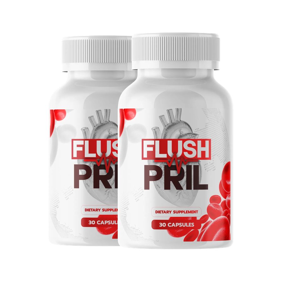 Two bottles of FlushPril capsules