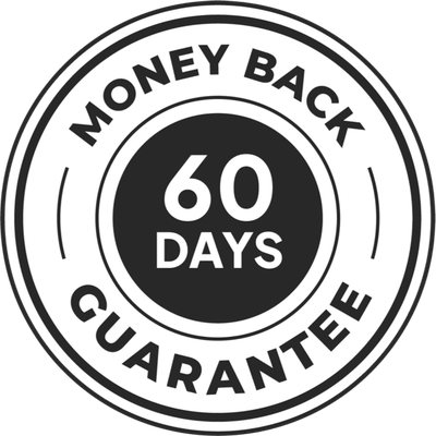 60-day money-back guarantee badge